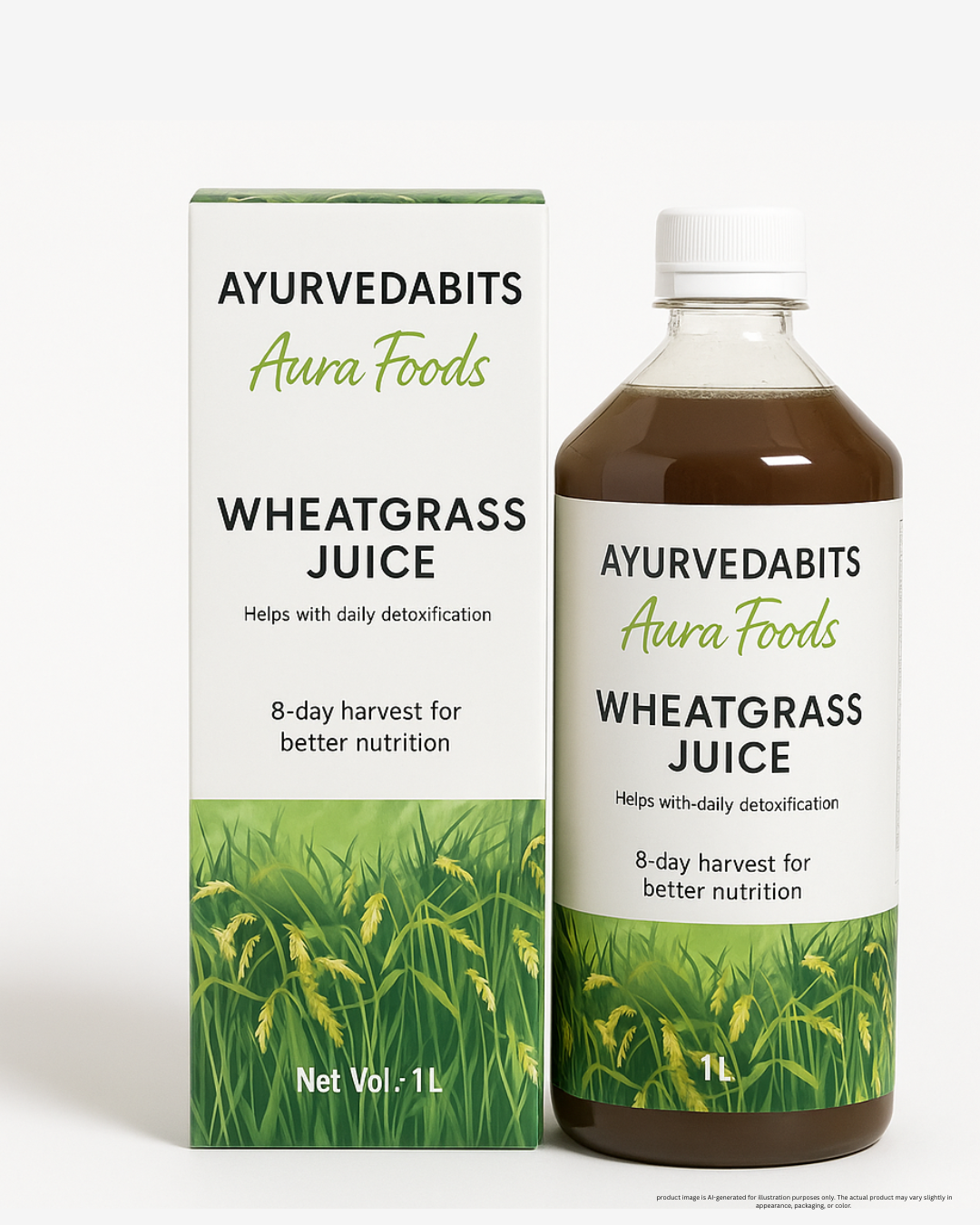 ayurvedabits wheat grass juice | natural detox & immunity booster | ayurvedic superfood for digestion, energy & wellness
