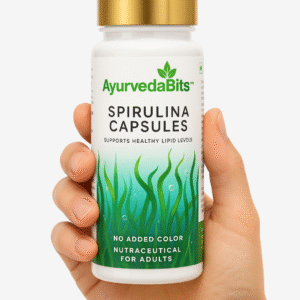 ayurvedabits spirulina capsules | natural superfood supplement | boost immunity, energy & detox