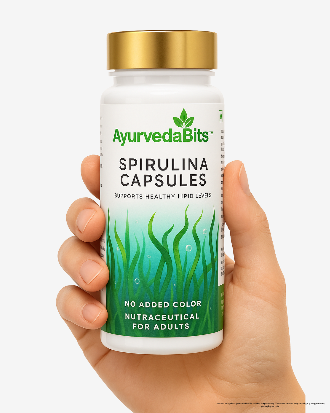 ayurvedabits spirulina capsules | natural superfood supplement | boost immunity, energy & detox