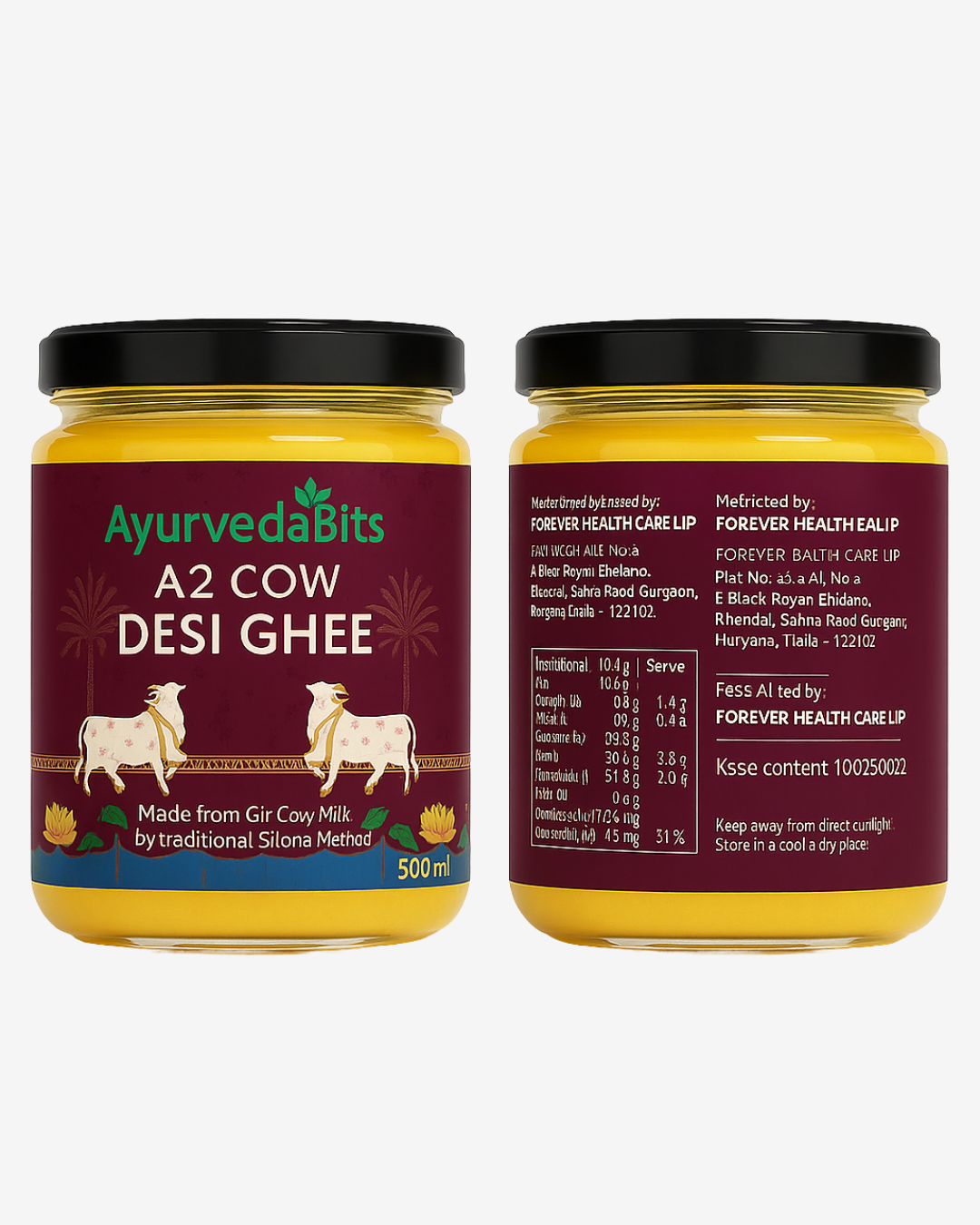 ayurvedabits a2 ghee desi cow | pure bilona hand churned clarified butter | ayurvedic superfood for digestion, immunity & heart health