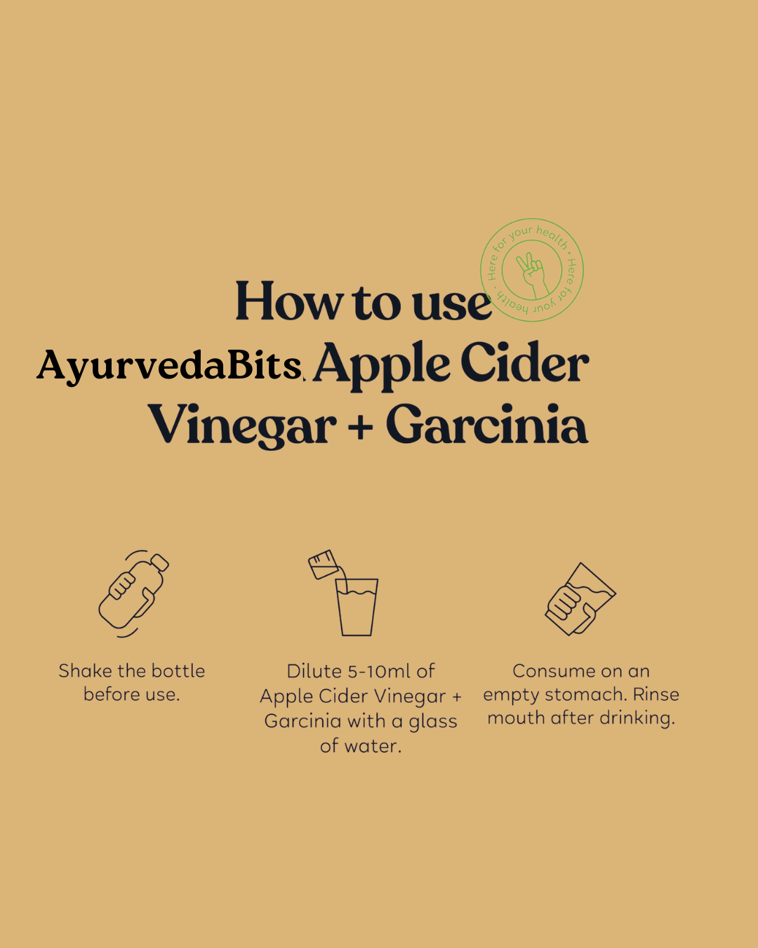 ayurvedabits apple cider vinegar + garcinia juice | natural weight loss & detox drink | metabolism booster & appetite suppressant