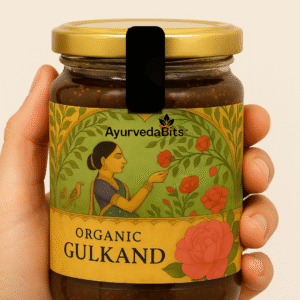ayurvedabits organic gulkand – sun cooked rose petal jam for digestion, detox & acidity relief